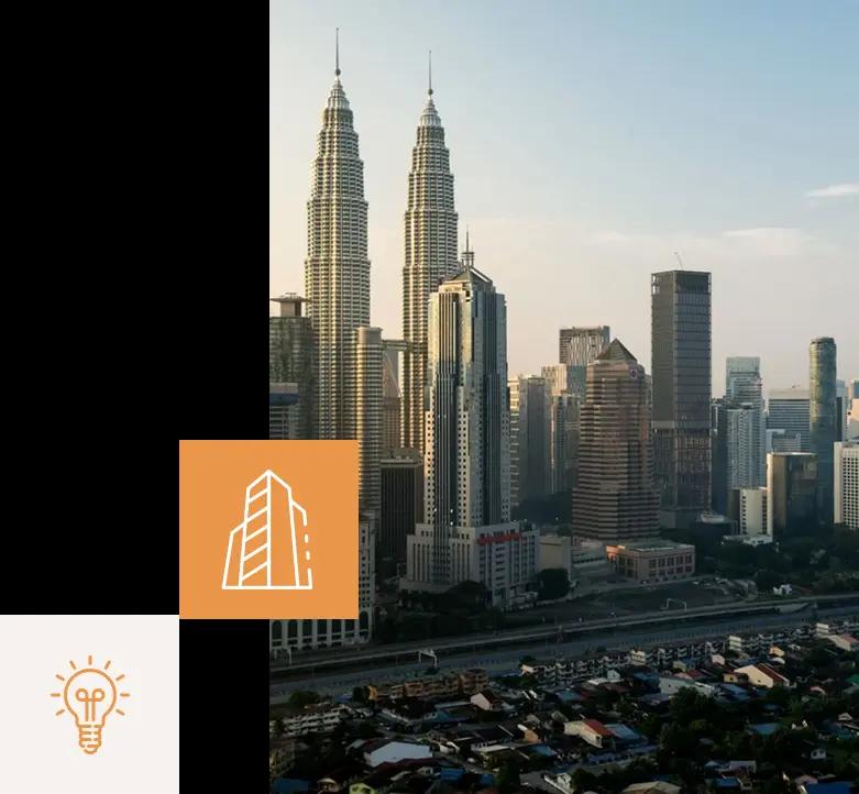 Kuala Lumpur Cityscape with Petronas Towers